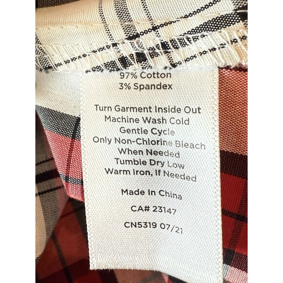 Talbots Women's Bottons Front Long Sleeves Shirt Classic Plaid Size 16 Multi - Picture 4 of 7